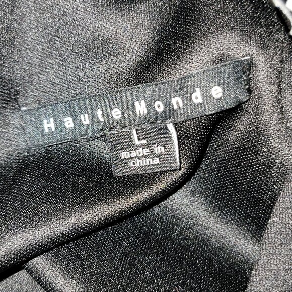 Haute Monde Black & White Sleeveless Dress L - Picture 3 of 5